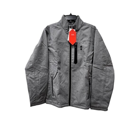 NEW Free Country Men's Base Camp II Softshell Jacket Size M Light Grey MSRP$100 - Picture 1 of 10